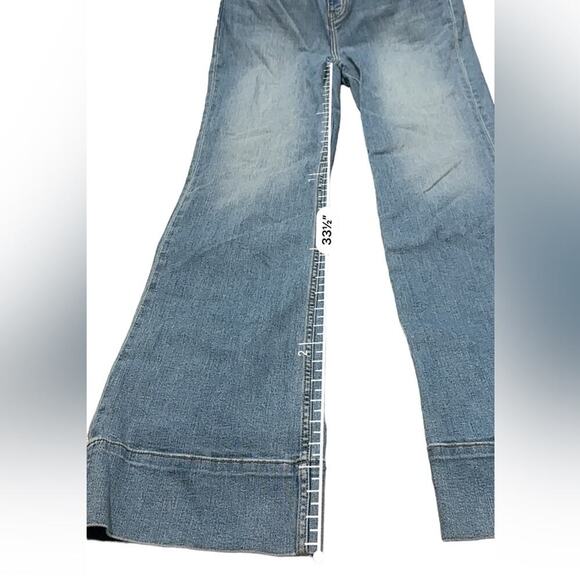 Current/Elliott Light Wash High Rise Wide Leg Cotton Blend Jeans Size 28 - Picture 11 of 11